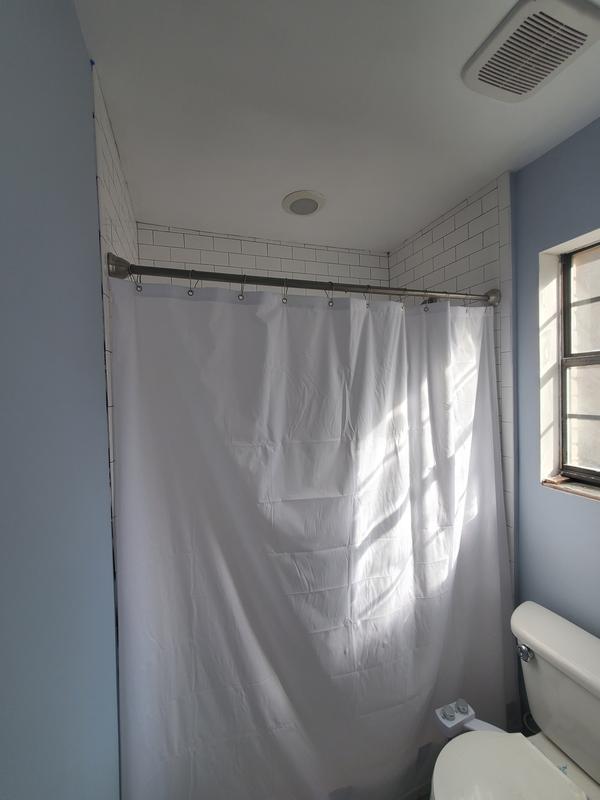 Zenna Home 54 in. W x 78 in. H White Recycled Cotton 100% Waterproof  Stall-Sized Fabric Shower Curtain Liner with Anti-Draft Clips  72674y54x78YWHT - The Home Depot