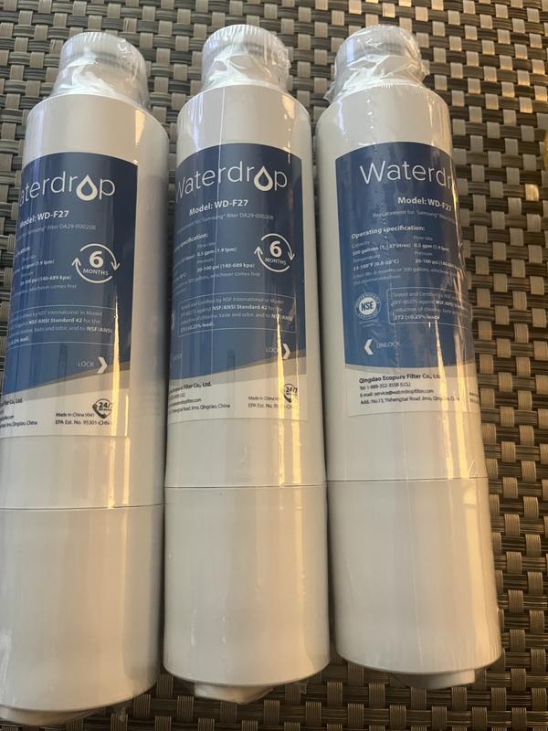 WATERDROP PLUS # WDP-DA2900020B Refrigerator Water Filter, For Samsung.  #0276