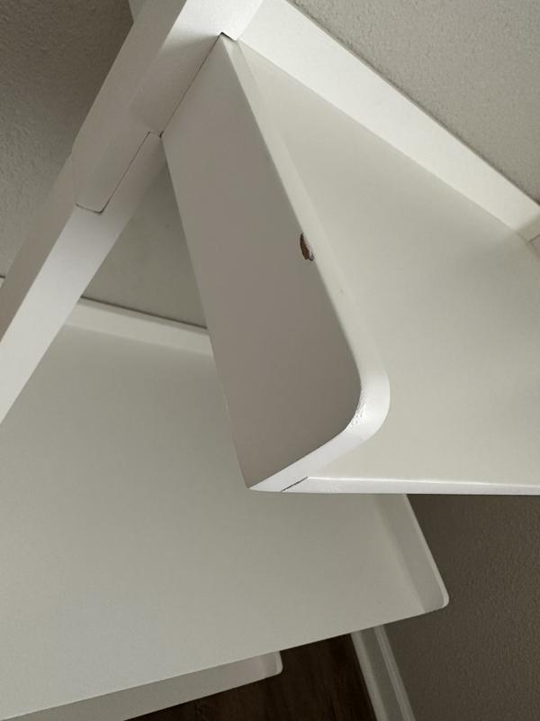 allen + roth White Wood 5-Shelf Ladder Bookcase (26.75-in W x 72.62-in ...