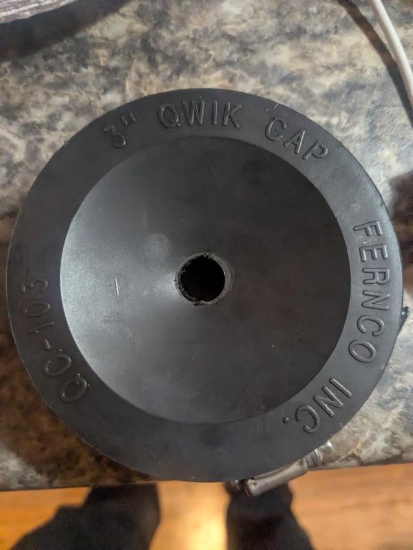 Fernco 3-in. Flexible PVC PlumbQwik Cap for Pipe Ends, Cleanouts, and ...