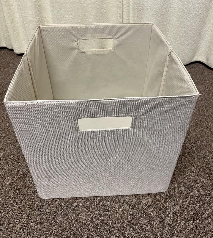 Fabric Storage Bin With Handles 12in x 13 in
