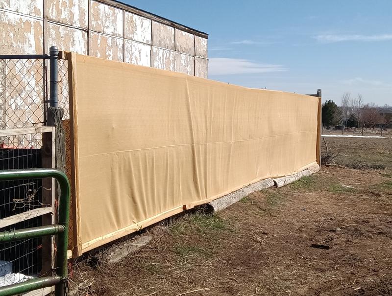 NCSNA 6-ft H x 100-ft W Beige Tan Hdpe Chain Link Fence Screen