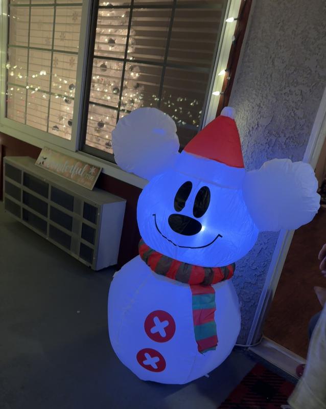 Disney 3.5-ft LED Mickey Mouse Christmas Inflatable 117565 at Lowes.com