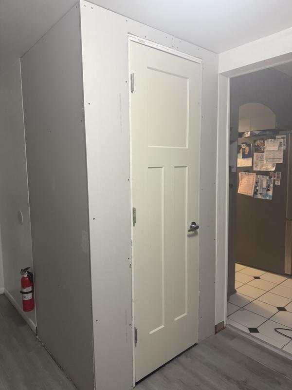 Masonite 30-in x 80-in (primed) Solid Core 3-panel Right Hand