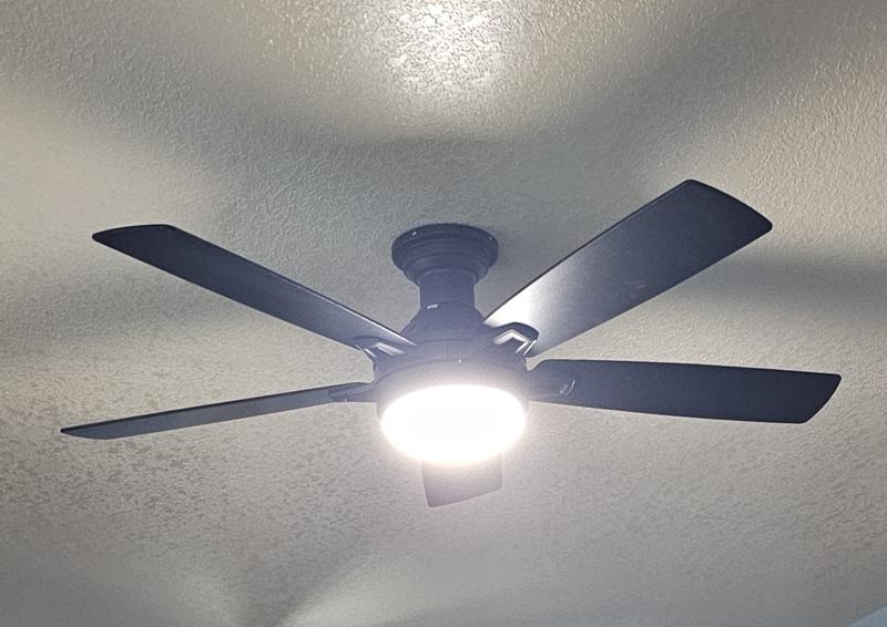 Honeywell Radstock 52-in Matte Black with Matte Black/Gray Cedar Blades ...