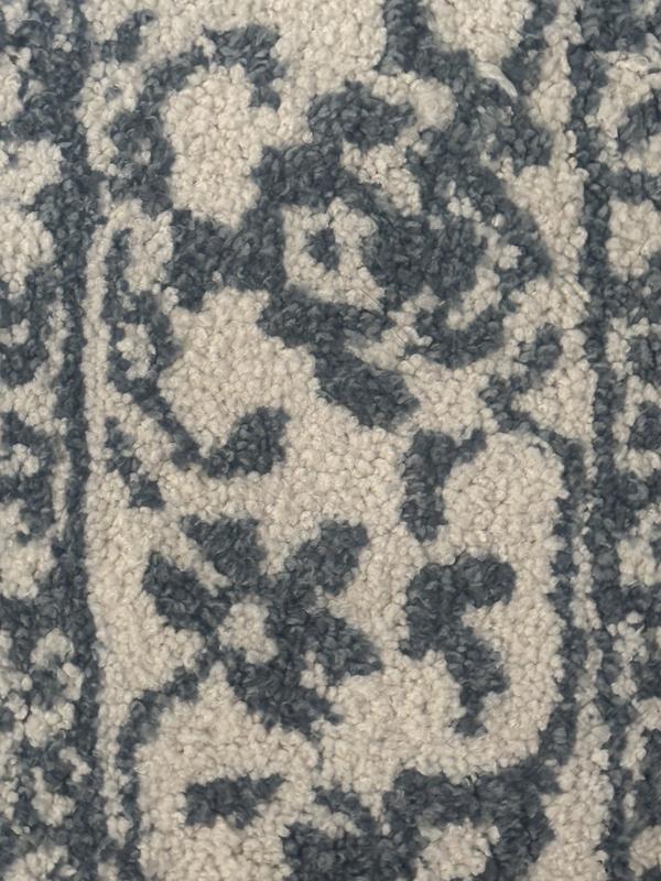 allen + roth 2.3-ft x 3.9-ft Loomed Polyester Blue Rectangular Indoor ...