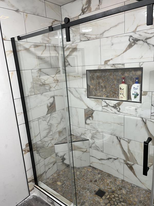 Satori Calacatta Dorado 24-in x 48-in Polished Porcelain Marble Look Floor and Wall Tile (7.75-sq. ft/ Piece)