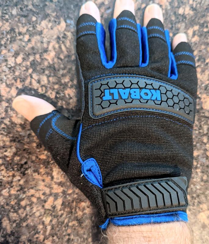 Kobalt Large Blue Nylon Electrical Repair Gloves, (1-Pair) in the