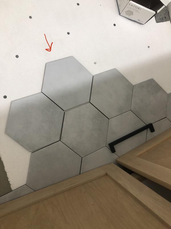 Satori Nouveau Greige Hexagon 7 In X 8, Greige Hexagon Floor Tile