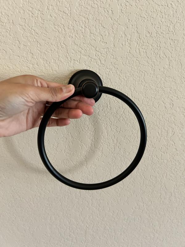 allen + roth Townley Oil Rubbed Bronze Wall Mount Single Towel Ring BTH ...