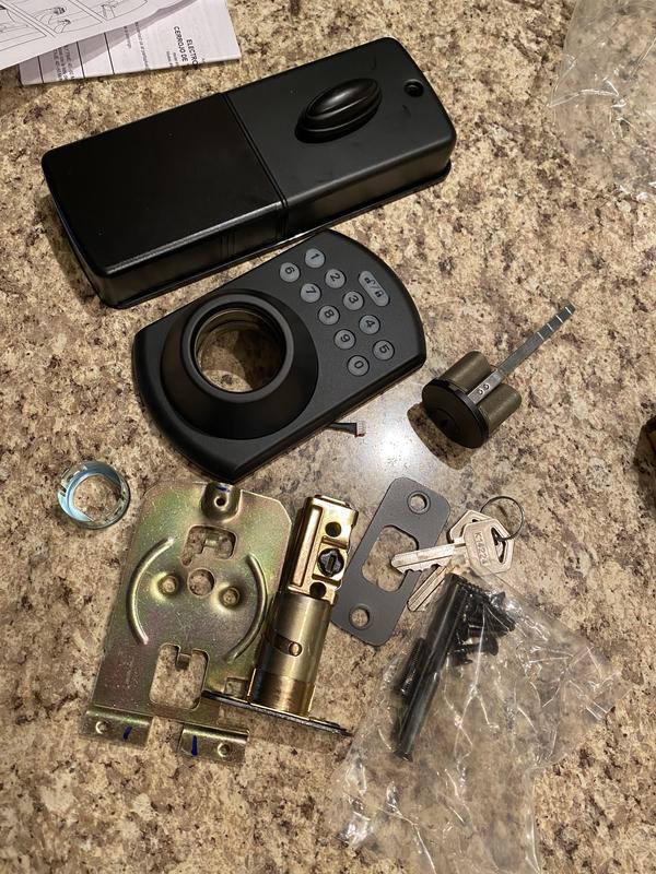 RELIABILT Arch 1-Pack Matte Black Keypad Electronic Deadbolt Lock in ...