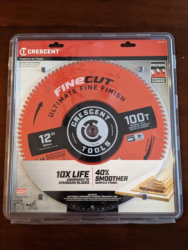 Crescent Ultimate Finish 12-in 100-Tooth Fine Finish Carbide