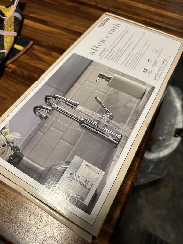allen + roth Brookes Chrome 4-in centerset 1-Handle WaterSense Bathroom ...