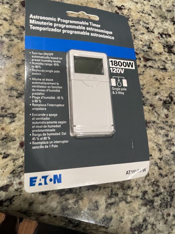 Eaton 15-Amps 120-volt In-wall Countdown Lighting Timer AT18HM-W-KB-LW ...