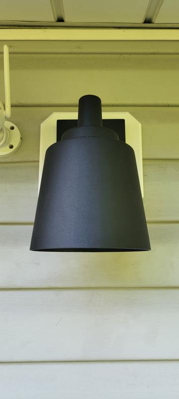 Project Source Paxton 8.27-in H Black Dark Sky Dusk to Dawn