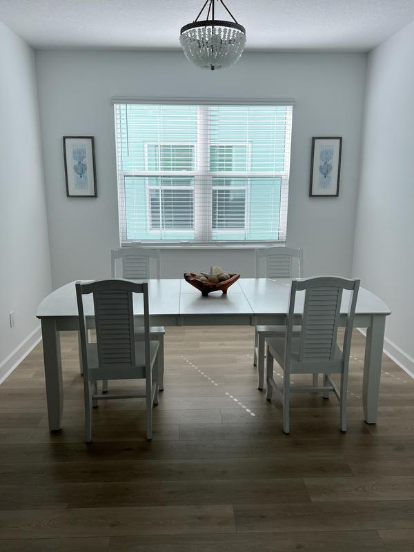 allen + roth Fisher 3 -Light Distressed white Farmhouse Frosted glass ...