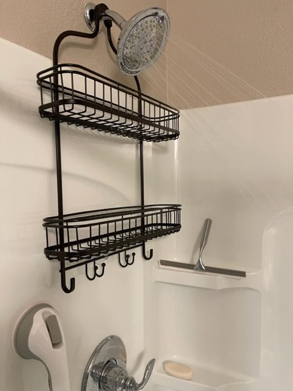 Zenna Home Bronze Steel 2-Shelf Hanging Shower Caddy 16-in x 4.3-in x 24-in  in the Bathtub & Shower Caddies department at