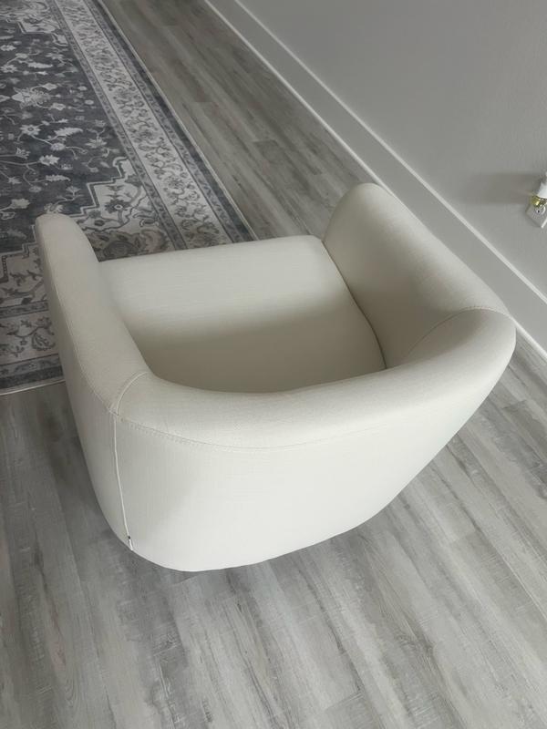 Dreamsidea Accent Chair Swivel Barrel Design for Living Room with Solid ...