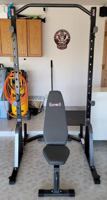 Body champ 2 piece discount power rack with utility bench