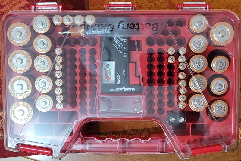 Battery Daddy Battery Organizer 180-Compartment Plastic Small