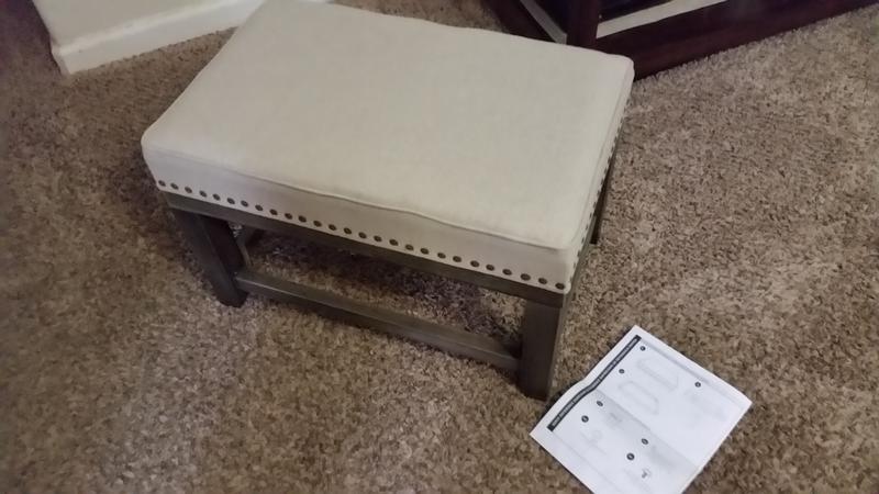 allen + roth Casual Antique Natural wood Ottoman in the Ottomans ...