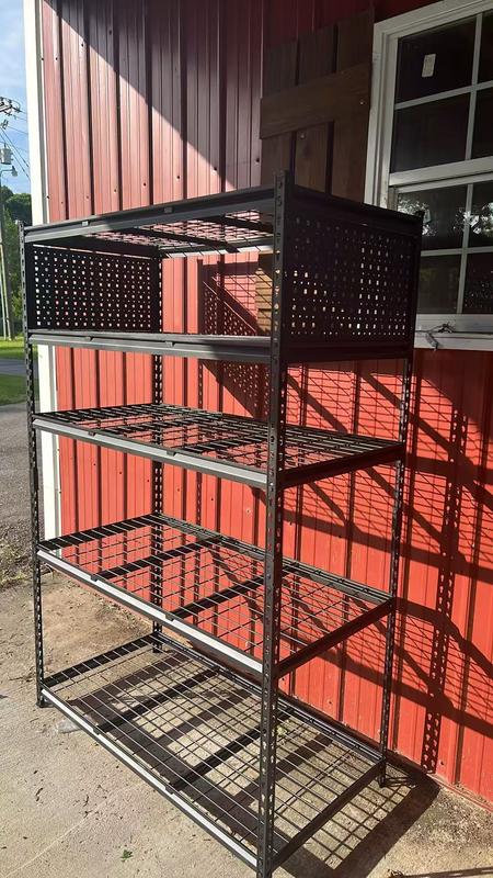 BSMTEK Heavy Duty Garage Storage Shelving 48 x 24 x 72 inch 5 Tier ...