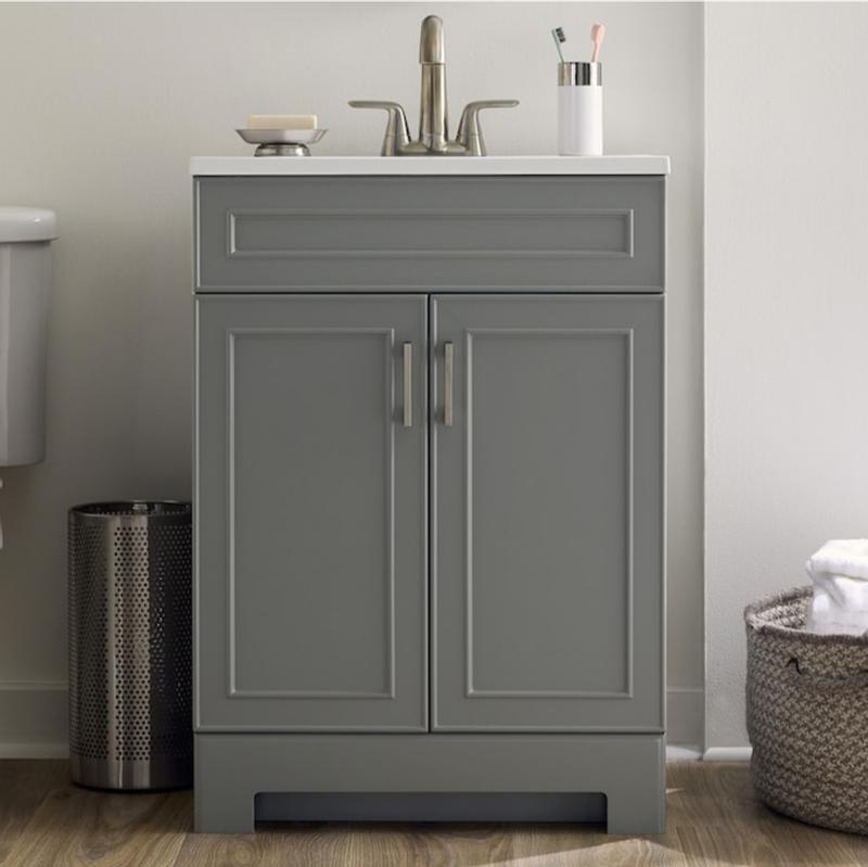 AMENITY DONE M ベージュ Iseryn Bath Vanity 18-in Gray Undermount Single Sink