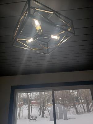 Quoizel Platform 3-Light 14-in Matte Black Semi mount light