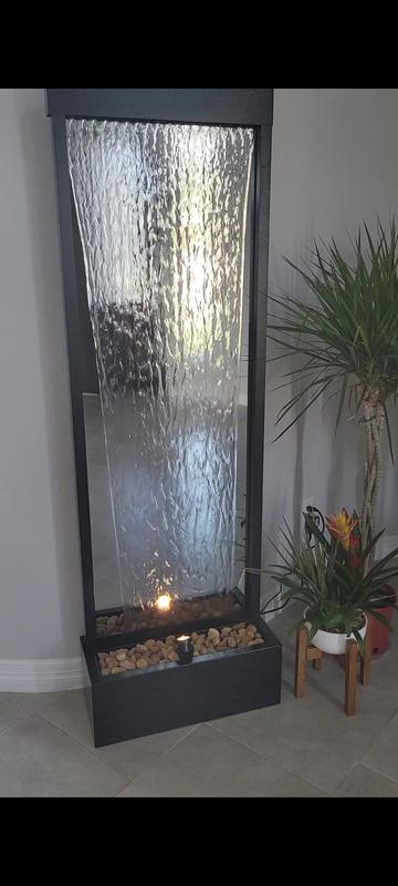 Alpine Corporation 72 Tall Indoor / Outdoor Steel Zen Waterfall