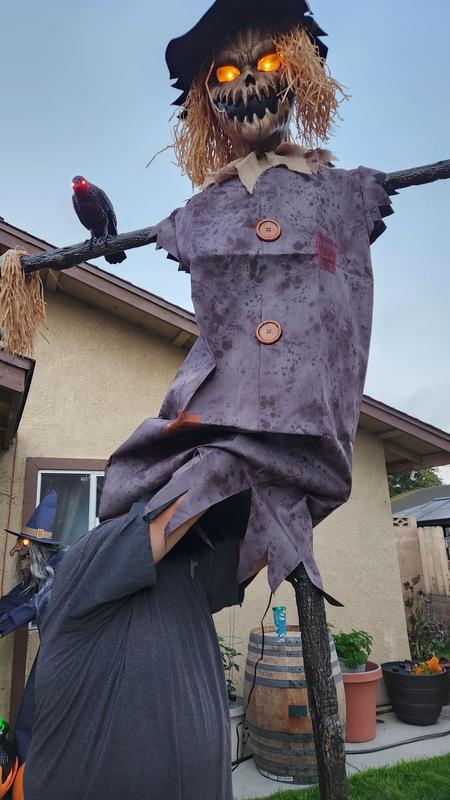 Haunted Living 10.5-ft Scarecrow Motion Activated Lighted Animatronic ...