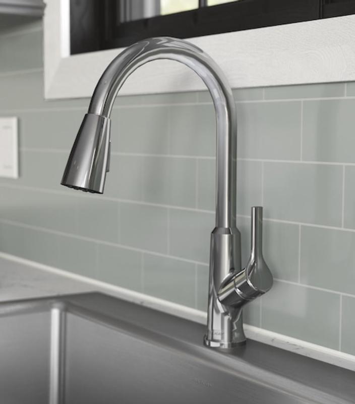 Elkay Greenwood Chrome Single Handle Pull-down Kitchen Faucet with
