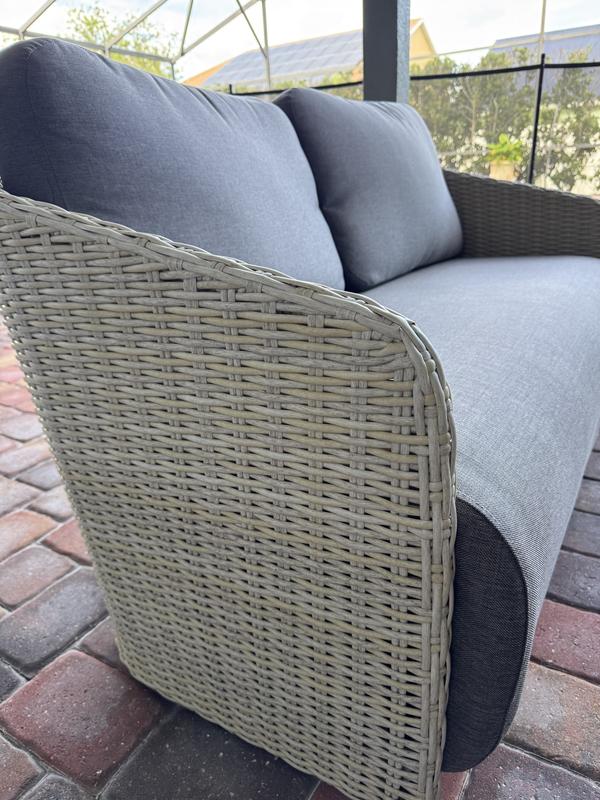 Origin 21 Venza 3-Piece Wicker Patio Conversation Set with Dark
