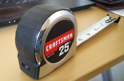 CRAFTSMAN Tape Measure 25 ft Retraction Control and Self-Lock Solid Chrome  Finish Rubber Grip (CMHT37325S) Old