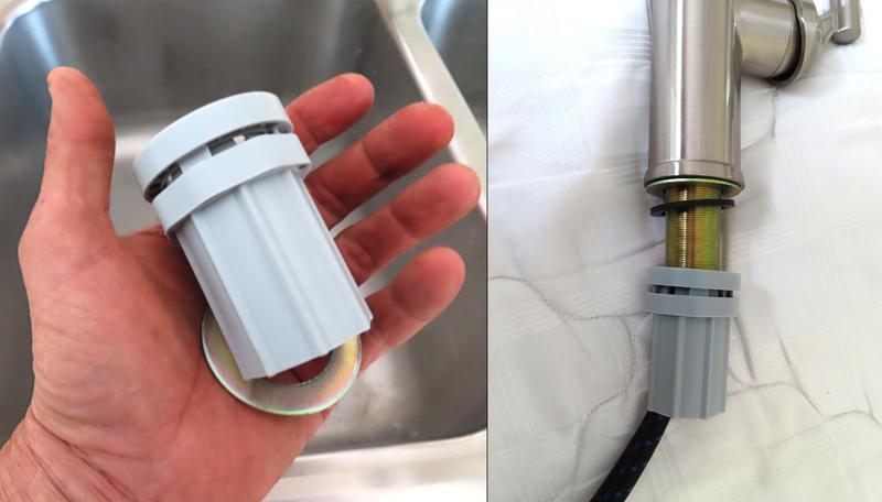 allen + roth Talbert Matte Black Single Handle Kitchen Faucet with ...