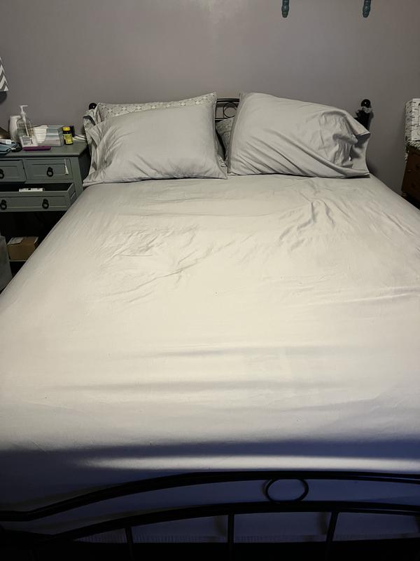 allen + roth Queen 800-Thread-Count Cotton Polyester Blend Gray Bed ...