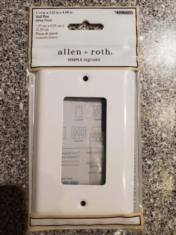 Shop allen + roth (3-Pack) Simple Square 1 -Gang Standard Size Pure ...