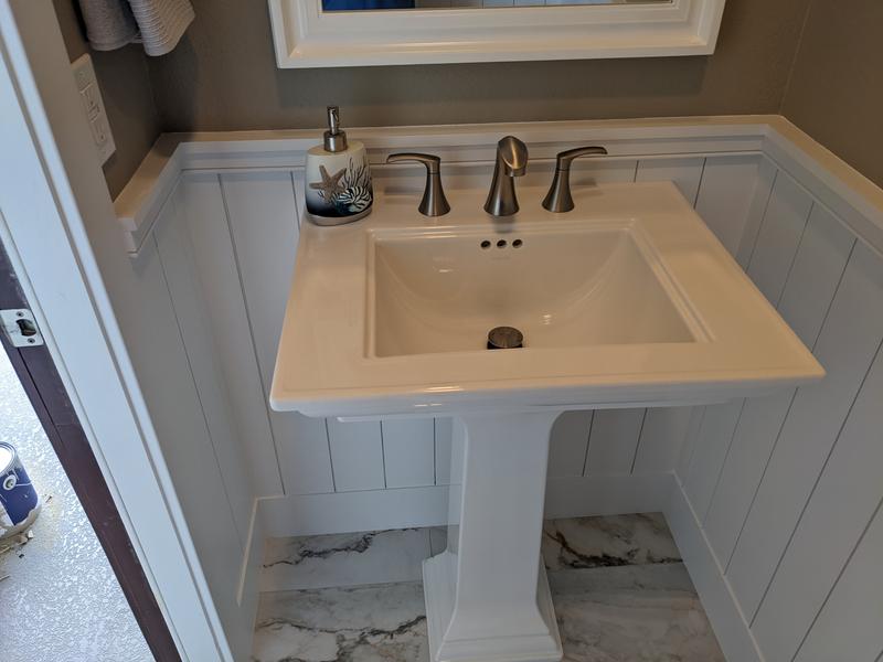 KOHLER Memoirs Fireclay White Pedestal Sink Base (11.063-in