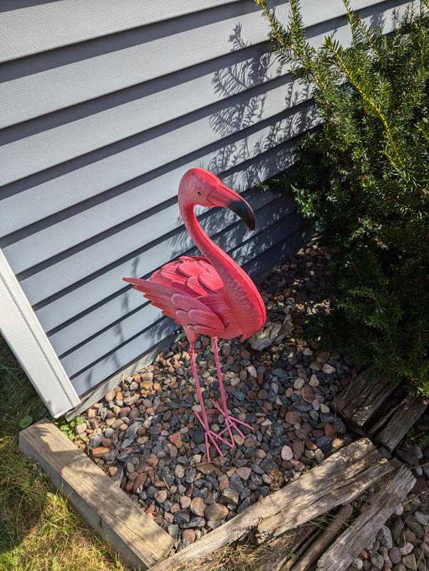 Southern Patio 23.62-in Pink Metal Animals Stake LDC-054641 at