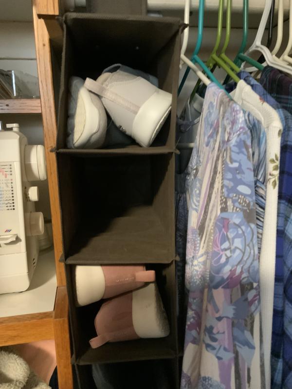 Home Hanging Shoe Organizer for Closet, 10 Shelf, Tough Breathable Fabric  Anti-Mold 12”x6”x47”, Closet Shoe Organizer, Shoe Storage Hanging Shoe  Holder