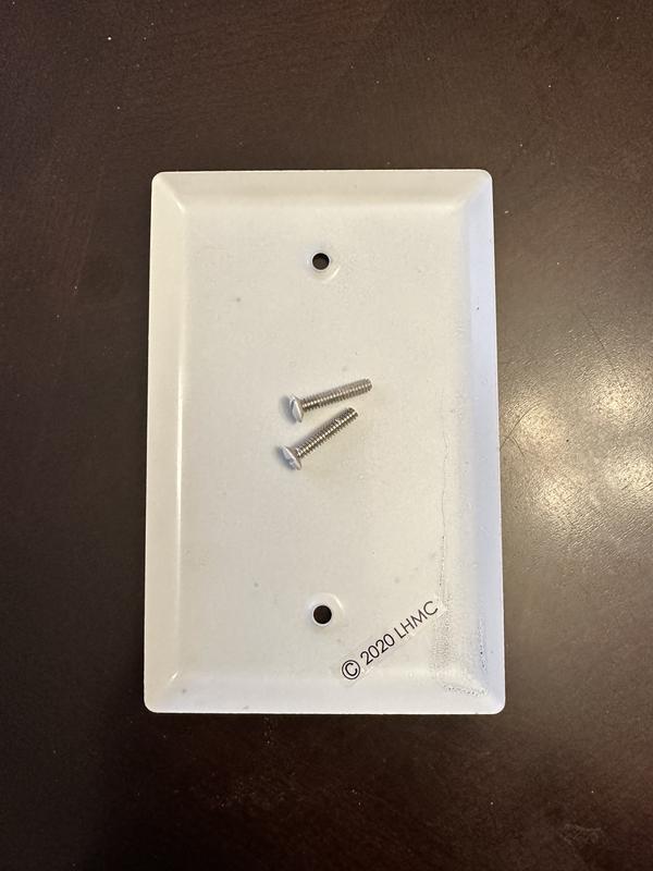allen + roth Simple Square 1-Gang Midsize Pure White Steel Indoor Blank ...