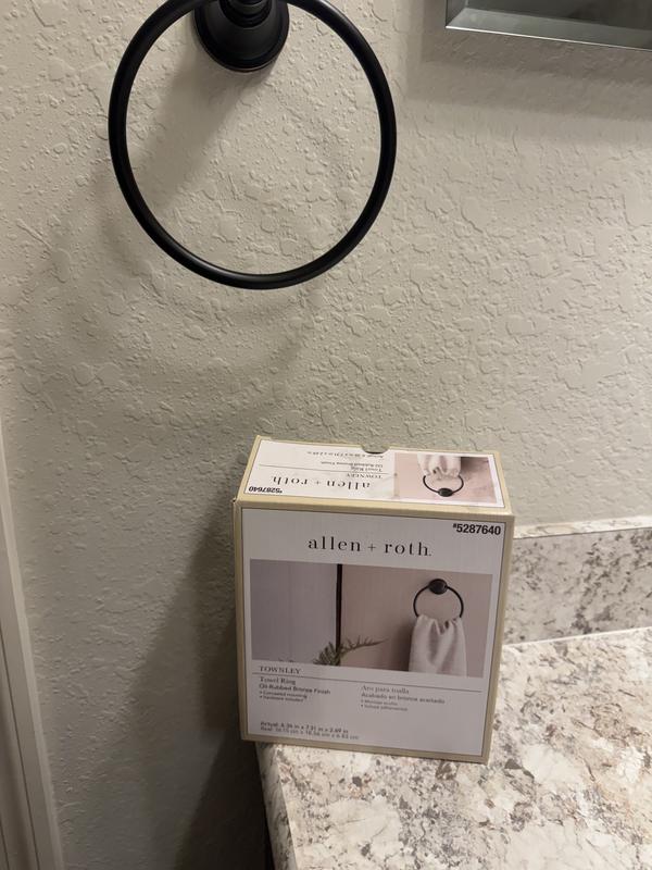 allen + roth Townley Oil Rubbed Bronze Wall Mount Single Towel Ring BTH ...
