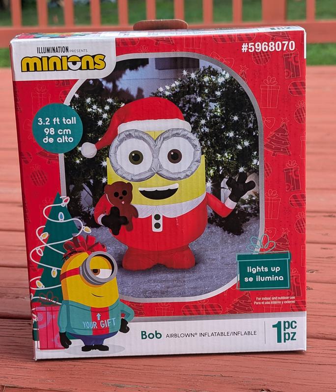 ミニオン クリスマス エアバルーン MINION Xmas christmas Gemmy 3-ft LED Minions Santa Christmas Inflatable, Outdoor