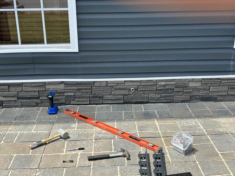 DuraKwik Stone Stacked Stone Panels 15.6 Square feet Volcano Ash Faux ...