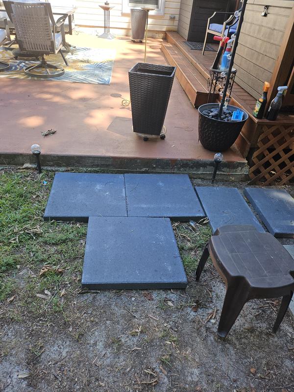 Pavestone 24-in L x 24-in W x 2-in H Square Dark Slate Concrete Patio ...
