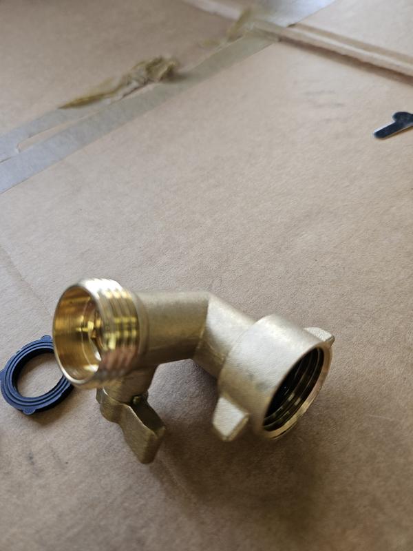Morvat 1-1/2-ft 3/4 -in Inlet x 3/4 -in Outlet Brass Water inlet hose ...
