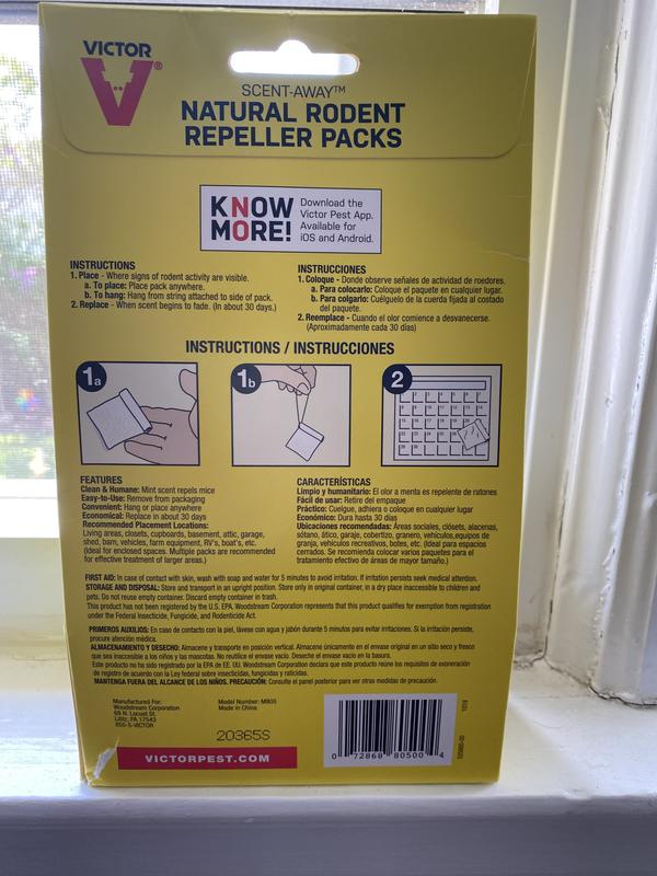 Victor® Scent-Away™ Natural Rodent Repeller Packs