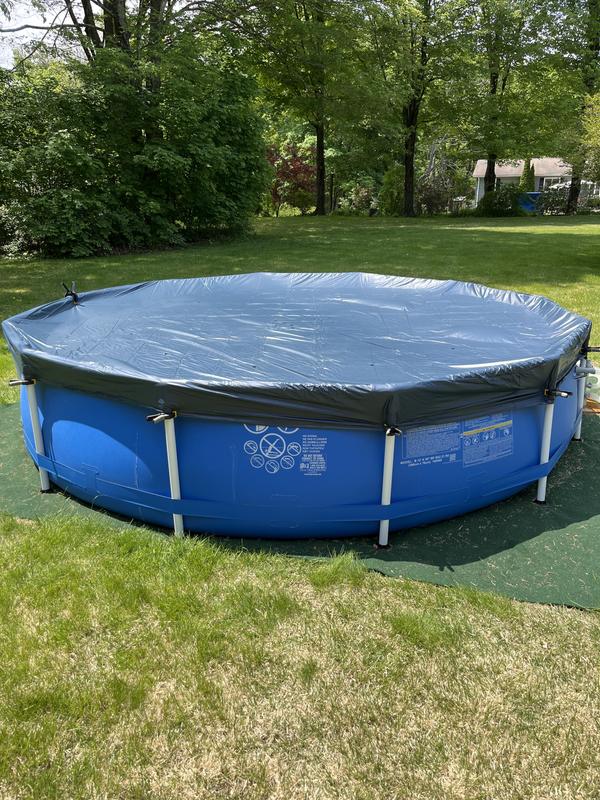 Intex 28031E Pool Cover: For 12ft Round Metal Frame Pools – Includes ...
