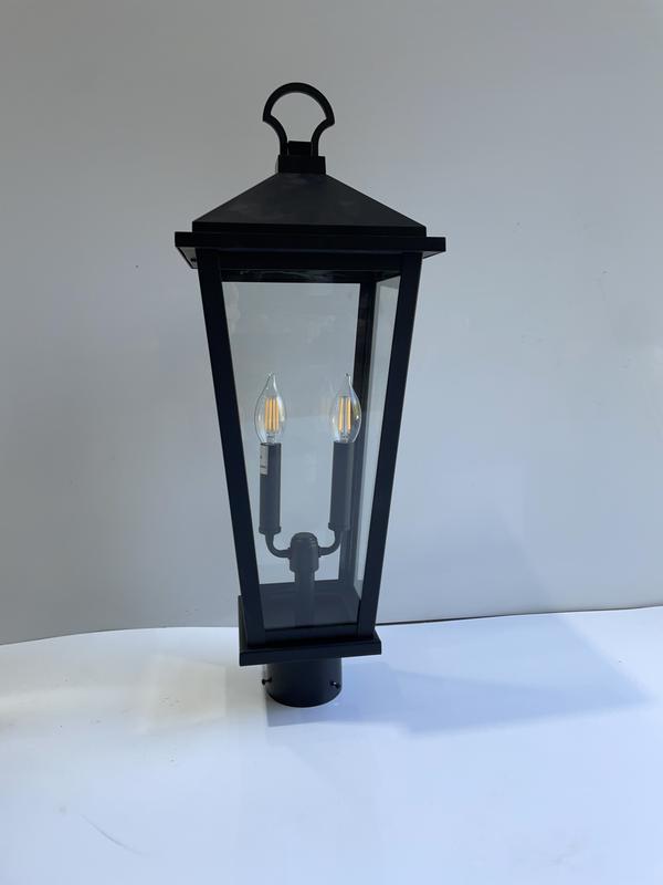 allen + roth Davidson 24.625-in Matte Black Traditional Outdoor Light ...