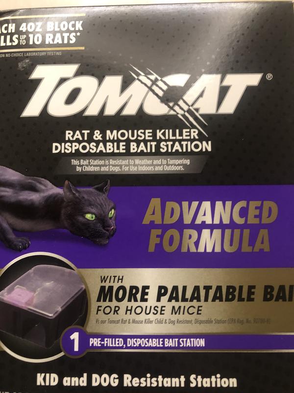 Tomcat Mouse Killer Child Resistant, Disposable Station, 1 Pre-Filled  Ready-to-Use Bait Station (Pack of 2)