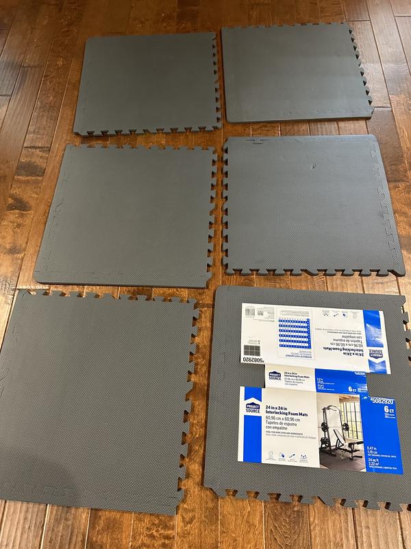 Project Source Dark Grey Tile in the Mats department at